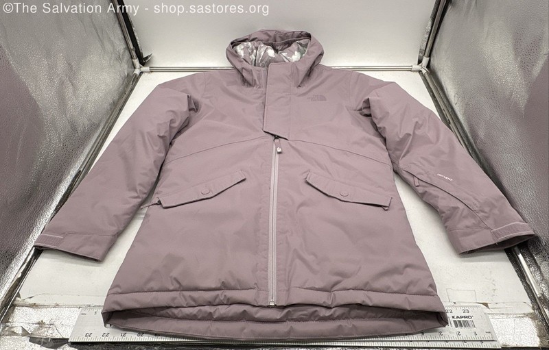 The North Face Girls Purple Long Sleeve Hooded Full-Zip Ski Jacket Size Large