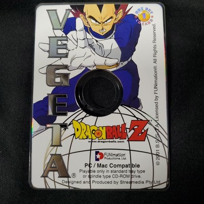 Vintage 2001 Vegeta CD Picture Card Dbz Dragon Ball Z CCG Streamedia Funimation