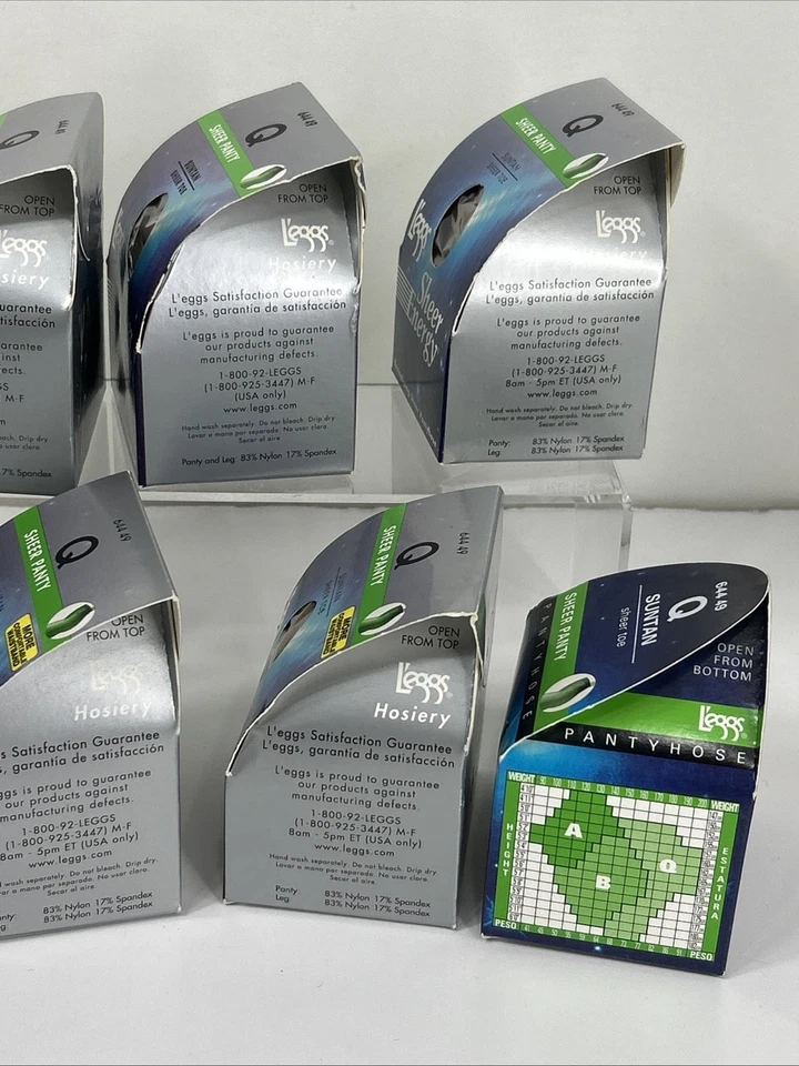 L’eggs Pantyhose Lot Of 7 Sheer Energy Sheer Toe Suntan Q 644 49 NOS Vtg - Image 3 of 4