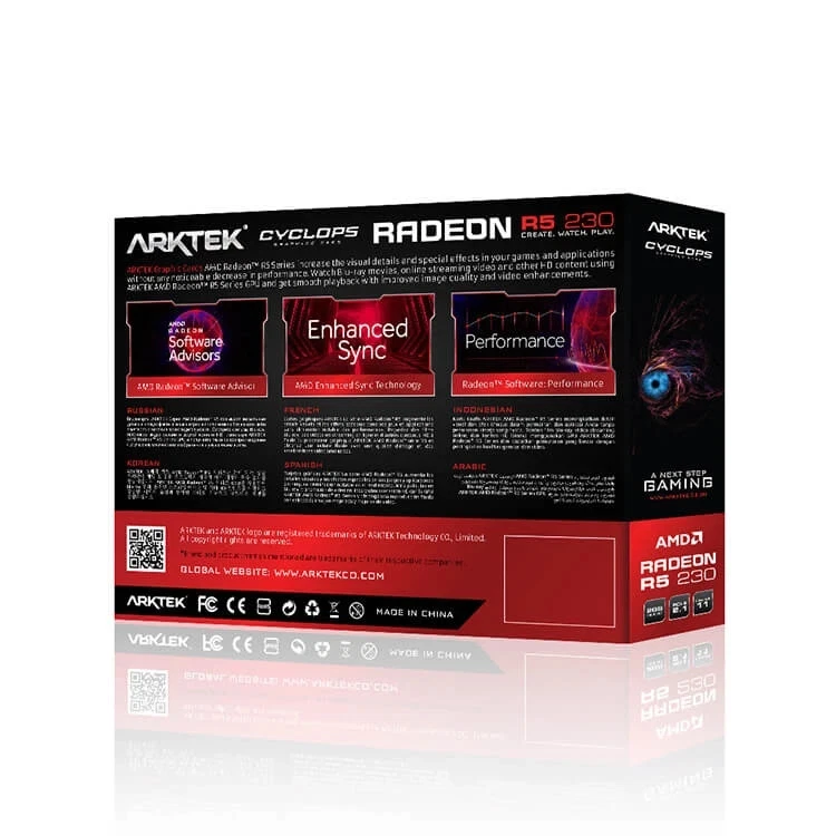 ARKTEK AMD R5 230 2GB DDR3 64bit PCIe 2.0 x16 4K60 video card 625MHz - Image 4 of 4