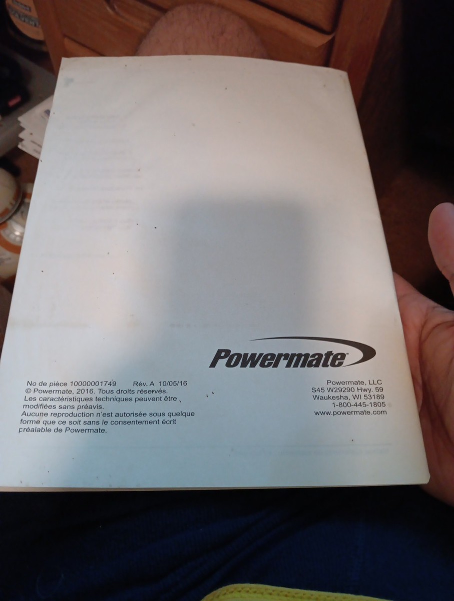Powermate CX 1400/3500/5500 Portable Generator Owner's Manual | eBay