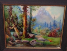 rare magnifique ancien tableau émaux limoges sur cuivre signé Camille