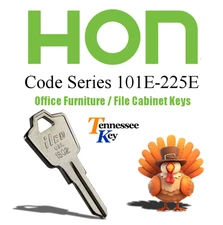 Hon File Cabinet keys / Select your key code / Series 101E-225E
