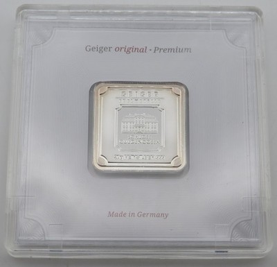 Geiger ORIGINAL Edelmetalle 20 gram .999 Silver Bar - In Assay | eBay