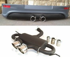 Sportauspuff und Heckdiffusor für VW Golf 5 verstellbare Endrohre 100mm schräg