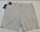 Roundtree & Yorke Men's BIG Classic Fit Chino Shorts Sz.52 NEW BEIGE 9”INSEAM