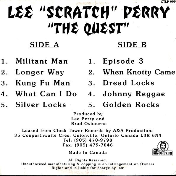LEE 'SCRATCH' PERRY & THE UPSETTERS The Quest *NEW* Vinyl LP