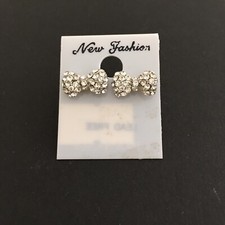 Rhinestone Bow Stud Earrings Cute Hello Kitty Bow Shape Made In Korea