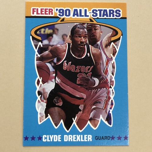 1990 Fleer #11 Clyde Drexler All-Stars Portland Trail Blazers HOF Guard NM+