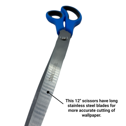 12" Harris Wallpaper Scissors Paper Hanging Shears Stainless Steel Soft Grip - Picture 4 of 12