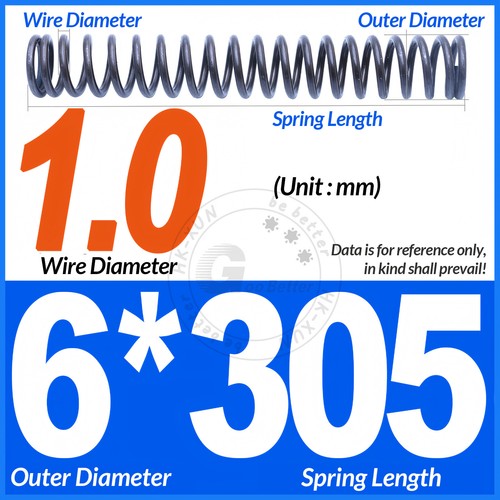 Molla a compressione lunghezza 305 mm molle a pressione OD 3-60 mm filo diametro 0,3 mm-6,0 mm - Foto 44 di 196