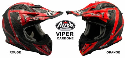CASQUE AIROH AVIATOR 2.2 VIPER CARBONE HELMET MX SX ENDURO N8-N9 - Photo 1/4