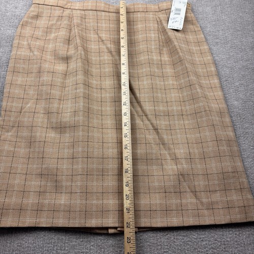 Jones New York Skirt Suit Sz 16 Coffee Brown Plaid Wool NWT Career Professional - Picture 18 of 23