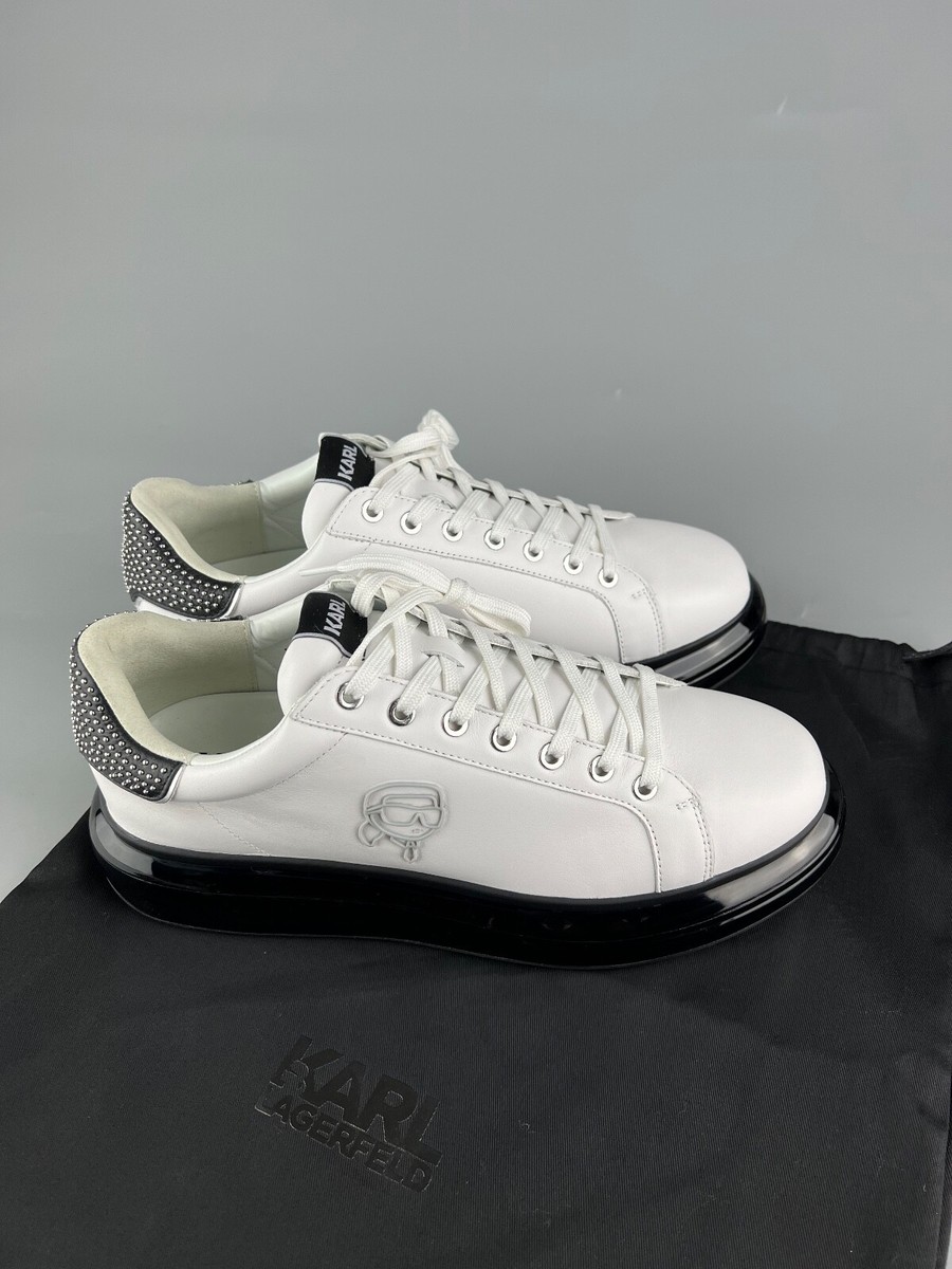 US 12 13 Karl Lagerfeld Men's Karl Iconic Leather Sneakers
