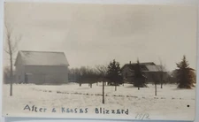 Vintage Postcard Farm After a Kansas Blizzard RPPC AA10