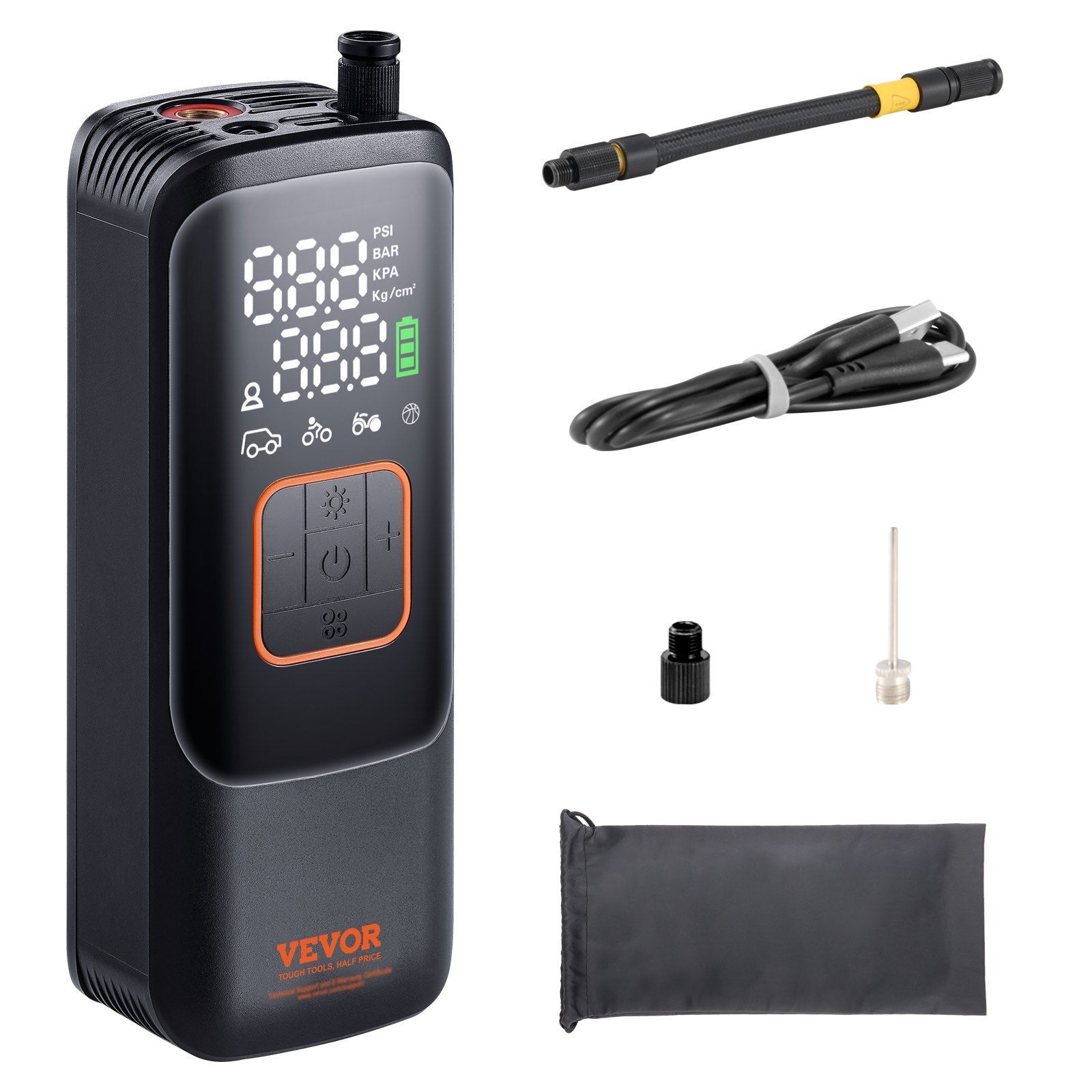 150PSI Portable Tire Inflator with 4000mAh Battery Auto Shutoff