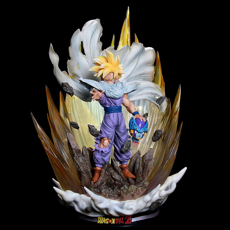 Anime Coleccionable Z Son Gohan Cape Ver. Figura PVC vs Celda Estatua Iluminada 41CM