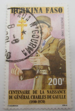 TIMBRE BURKINA FASO N° 829 - GENERAL DE GAULLE - OBLITERATION FADA N'GOURMA