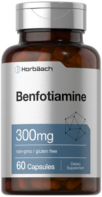 Benfotiamine 300 mg | 60 Capsules | Non-GMO, Gluten Free Supplement | by Carlyle