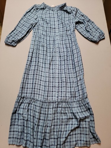 Plaid House Maternity Dress 3/4 Sleeve 