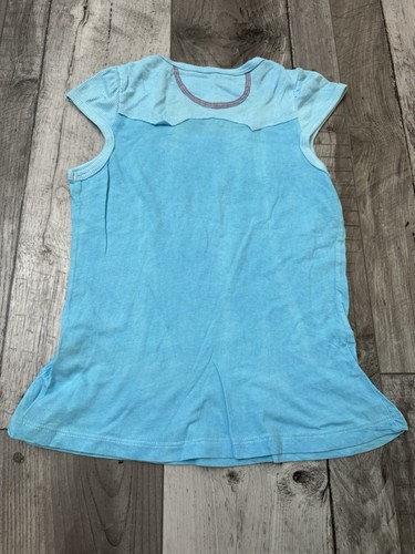 2000s Y2k Miss Me Blue NEW Cap Sleeve Baby Tee Lightweight Womens Small - Picture 3 of 6