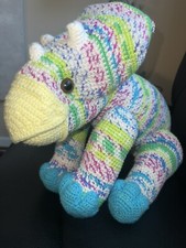 Handmade LARGE 24  Crochet Amigurumi Stuffed Animal Dinosaur Toy - SO CUTE 
