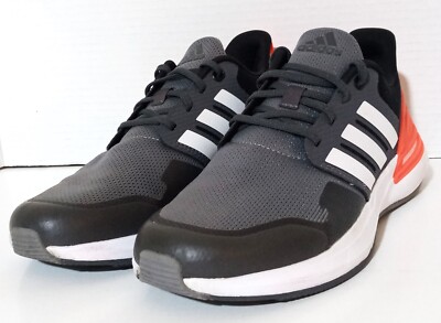 Adidas RapidaSport Bounce Grey Solar Red Sneakers HP6130 Youth 5.5 Women's 7.5