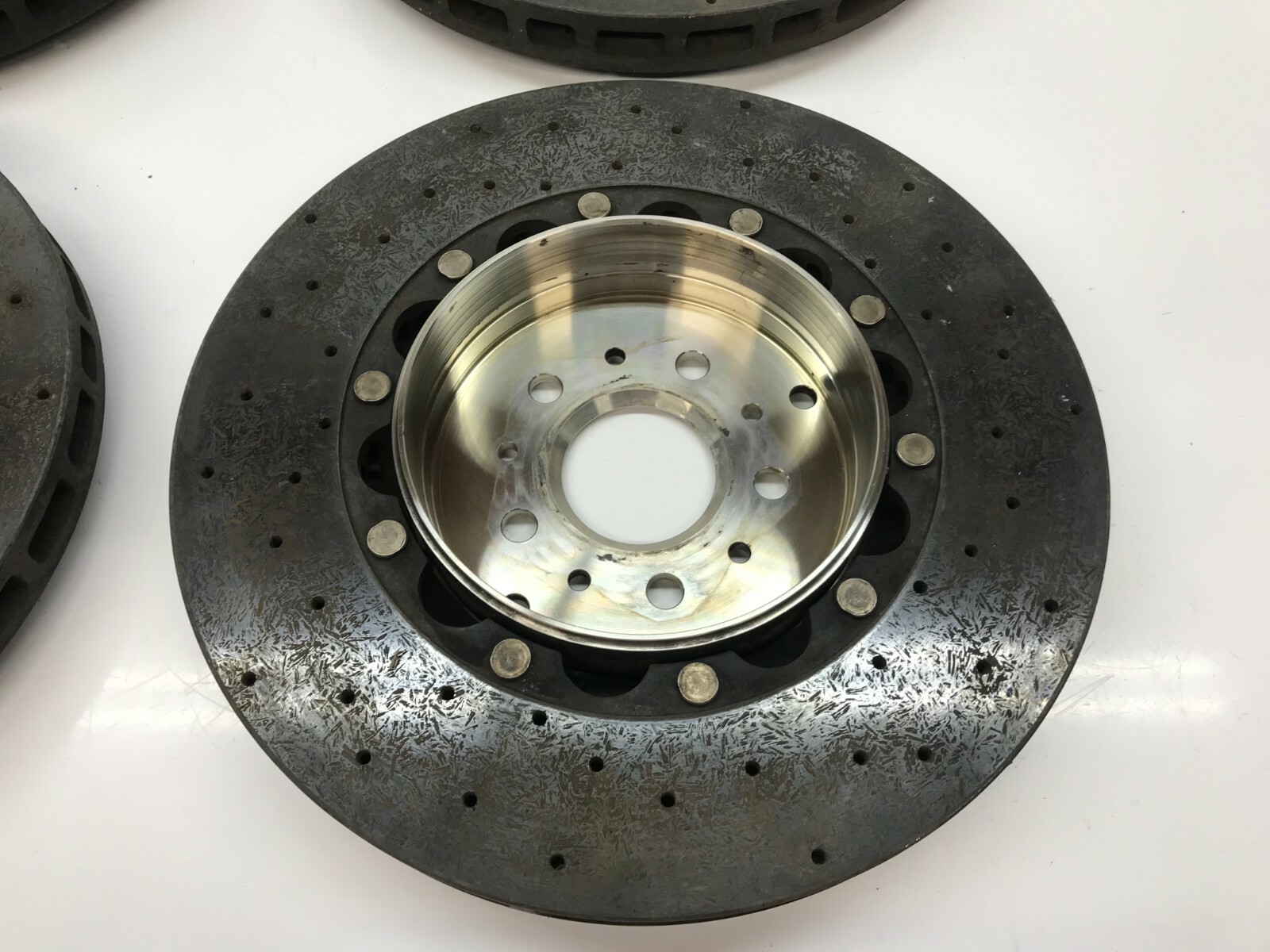 FERRARI 458 ITALIA SPIDER FRONT REAR CARBON CERAMIC BRAKE DISC SET OEM 281121