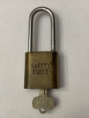 Rare BEST Safety First Padlock WORKS With Original Key | eBay