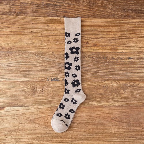 Knee High Plaid Socks - Women Stockings Striped Retro Sock Casual Long Footwear - Picture 24 of 33