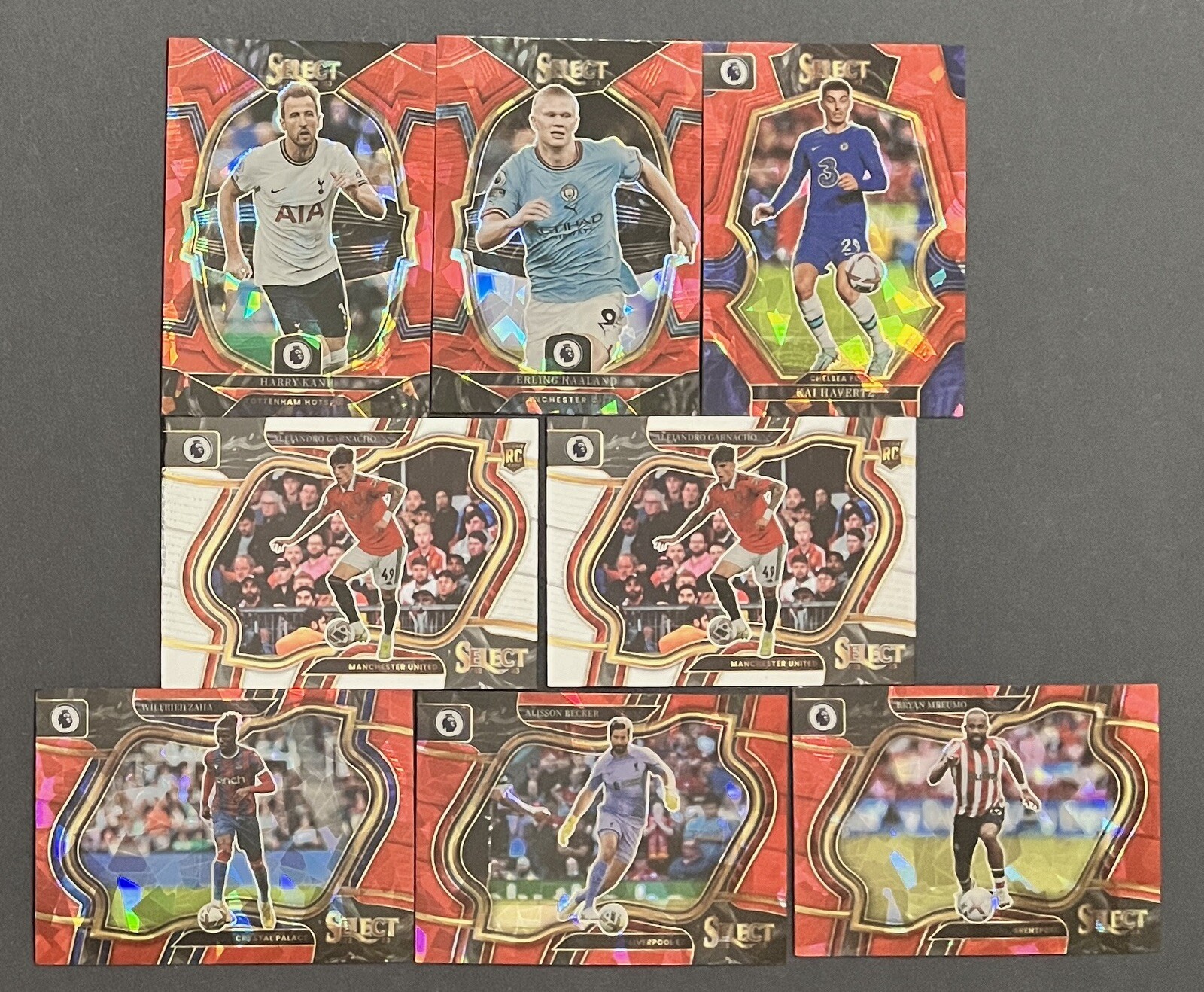 HUGE 50+ 2022 Select EPL RED ICE LOT Haaland GARNACHO Field Level SSP RC eNotary