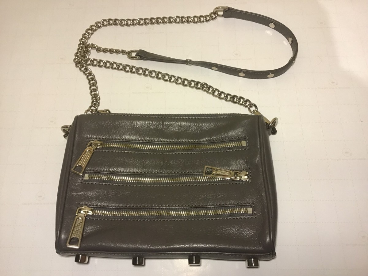 【Rebecca Minkoff】キャリーオール バッグ ※関税込 Rebecca Minkoff Crossbody 4 Zip Khaki Green Leather Handbag