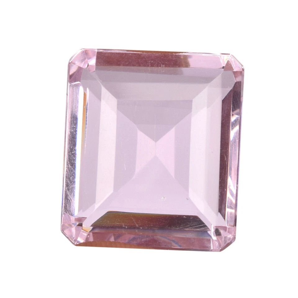 AAA+ Large Baby Pink Topaz 62.15 Ct. Square Cut Loose Gemstone Gift for Birthday - Image 4 of 4