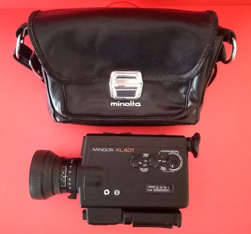 Vintage Design Minolta XL 401 Super 8 Movie Camera And Case in Good Condition - Picture 2 of 10
