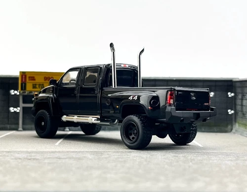 GOC 1:64 Black GMC Top kick 4500 Muscle Pickup Truck Ironhide Model Diecast - Picture 6 of 9