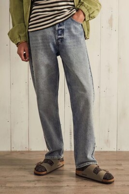 Urban Outfitters Herren Light Wash Entspannt Dad Jeans Größe 28 L32