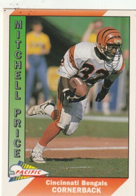 FREE SHIPPING-MINT-1991 Pacific Mitchell Price #73 BENGALS PLUS BONUS CARDS