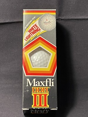 Maxfli DDH III White Lightning 3-Pack Dunlop Golf Balls NEW
