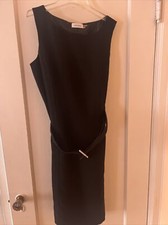 Calvin Klein Womens Black Dress Size 12 Belted