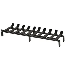 Heavy Duty 26 x 10 Steel Grate for Wood Stove & Fireplace- Made in the USA