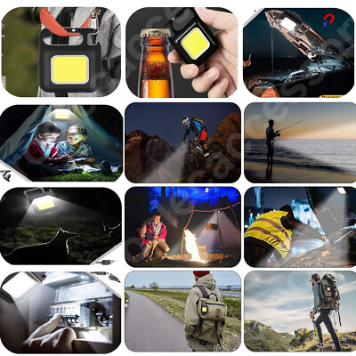 Lampe de travail LED COB rechargeable USB, 4 modes, Base magnétique, NEUF avec boîte incluse - Bricolage