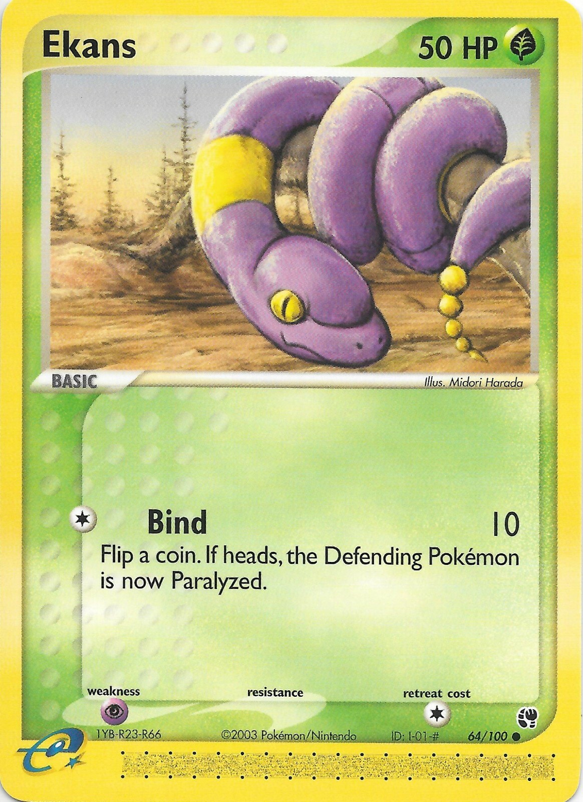 EKANS  64/100 EX Sandstorm Pokemon WOTC Card  NM