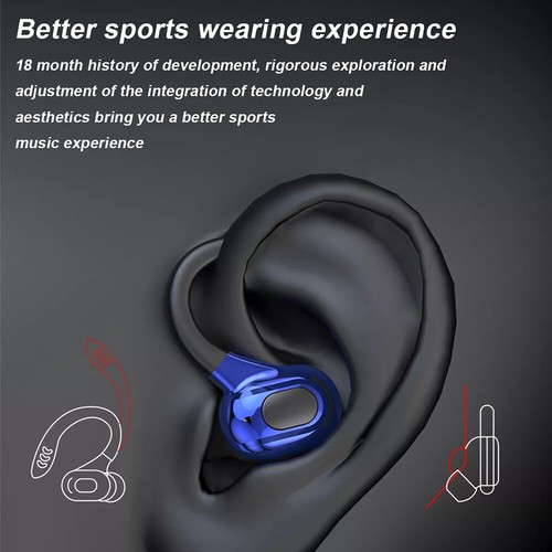 Wireless Bluetooth 5.2 Headset TWS Earphones Earbuds Stereo Headphones Ear Hook - Picture 16 of 36