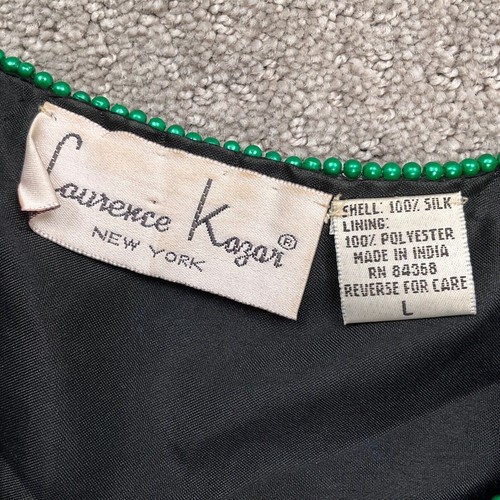 Laurence Kazar NY Jacket Women L Blue Green All Over Embellish Formal Party - Picture 5 of 9