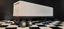White BOX  Flatbed Semi Trailer for Schaper Stomper Truck w/ Foam Tires