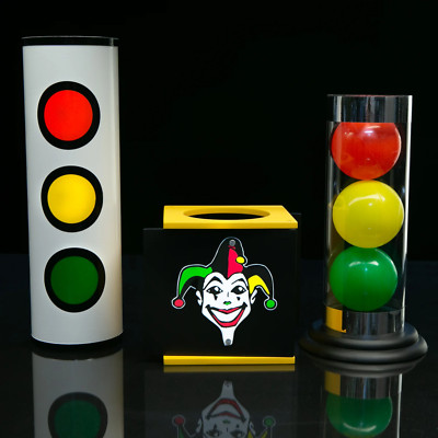 Magic Stratosphere JOKER TUBE VANISH BOX Metal Pro Model Trick Balls Change