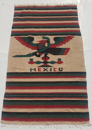 Vintage Traditional Handcrafted Beautiful Striped Rug for Home Décor 198x114 cm