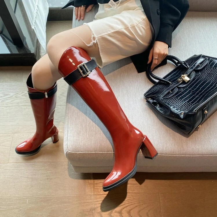 Patent riding best sale boots