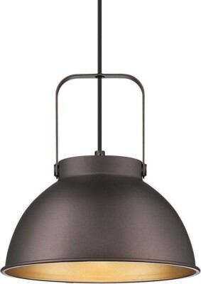 HWH Dome Barn Hanging Light Fixtures Bronze, Adjustable Height for Dining, Kitch