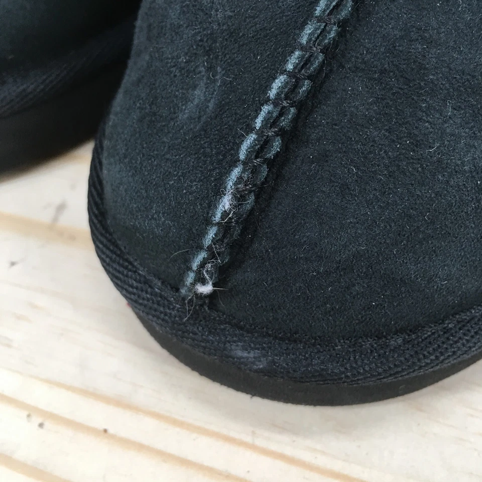 Zapatillas Fireside By Dearfoams para mujer 10 Loki II House Mule negras sin cordones NUEVAS Foto 3 de 4